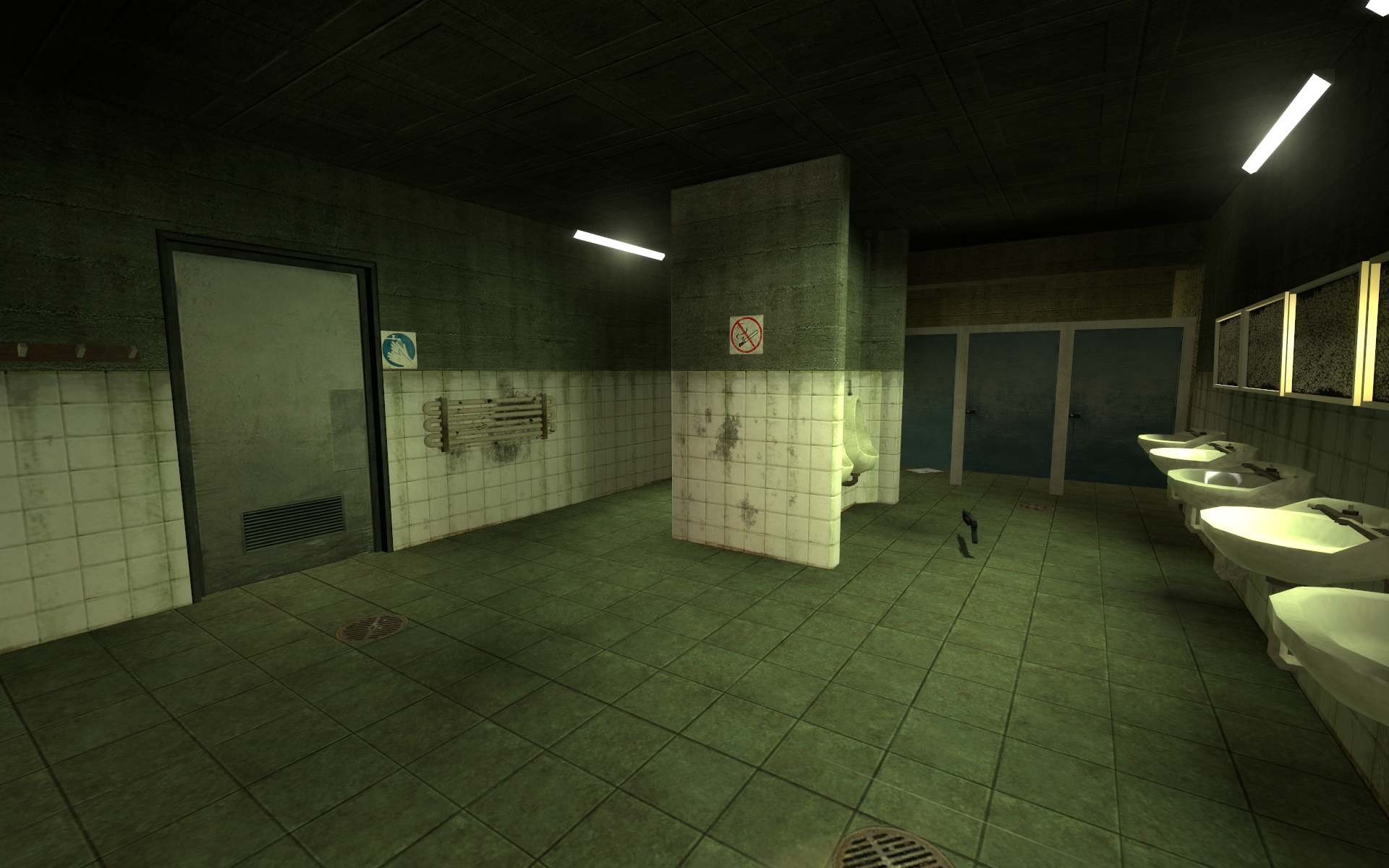  Screenshot of Facility's bathroom from Beta 1.0.